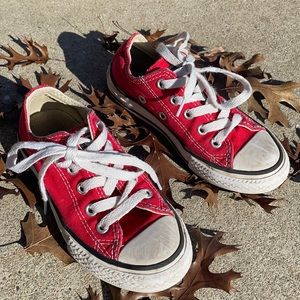 Little boys red Converse